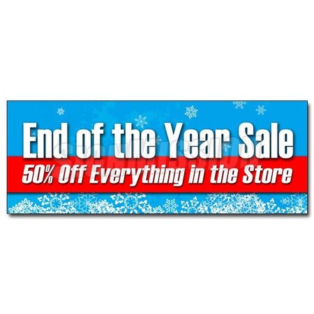 END OF THE YEAR SALE 50% OFF EVERYTHING DECAL Sticker